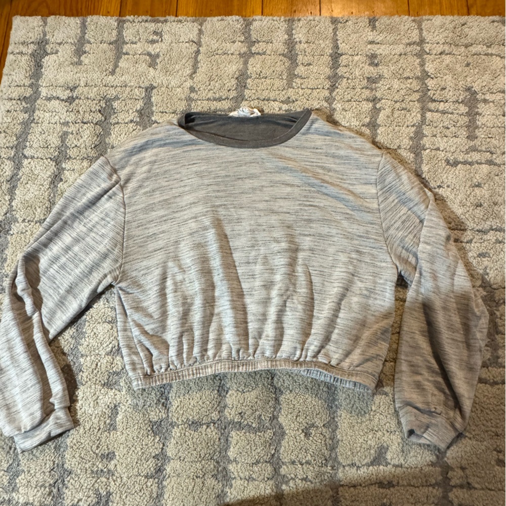 Sadie & Sage Gray Cropped Sweatshirt